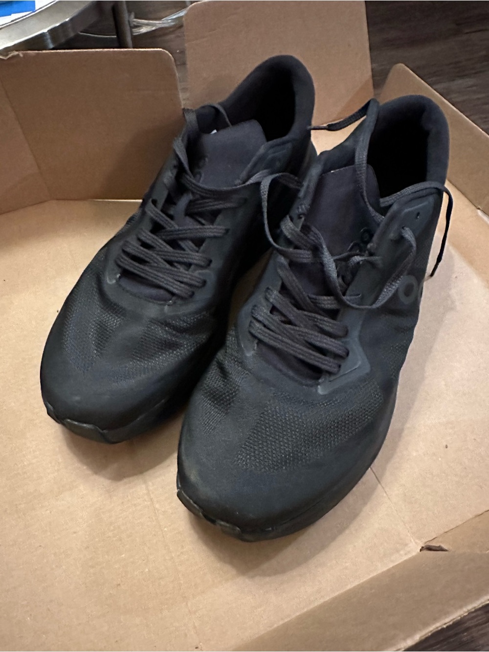 On Running Cloudzone All-Black Men's Athletic Running Shoes 10.5